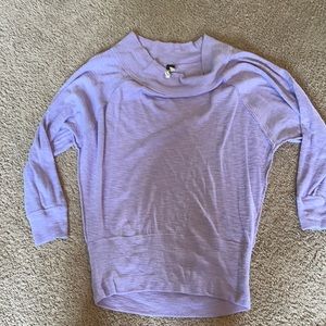 Free People Purple Off-the-Shoulder Sweater Top